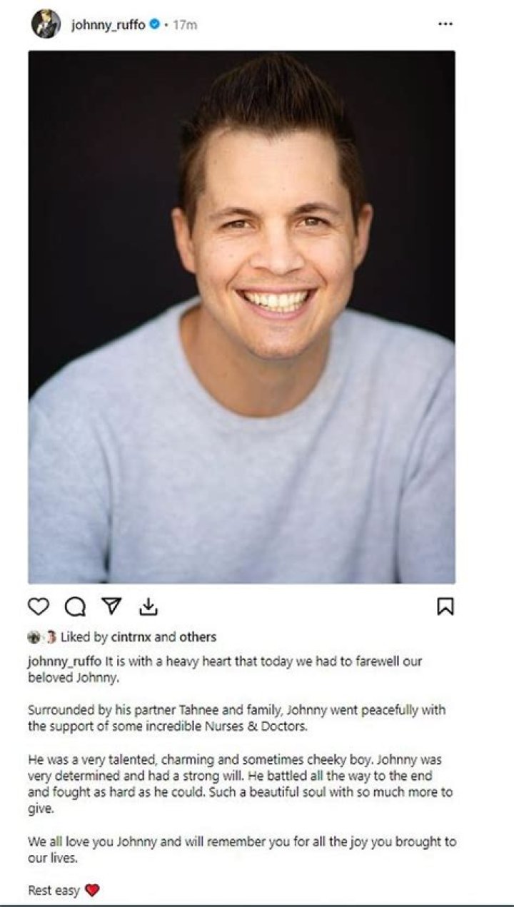 Johnny Ruffo Death Cause And Obituary, Bio, Net Worth, Age, Family, Religion, Salary, Income & Assets - SarkariResult